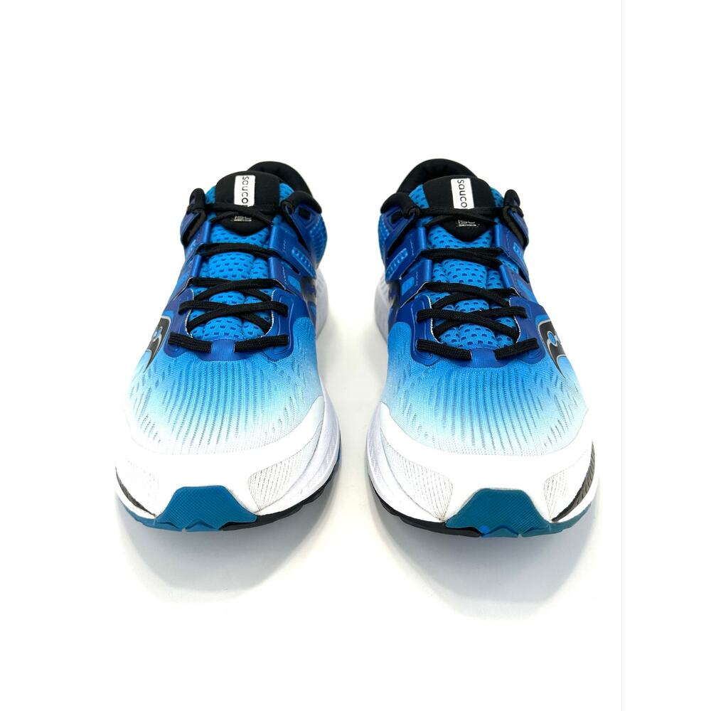 Saucony Ride ISO Everun Men Running Shoes Size 11.5 Blue/White/Black Knit Comfy - Picture 3 of 13